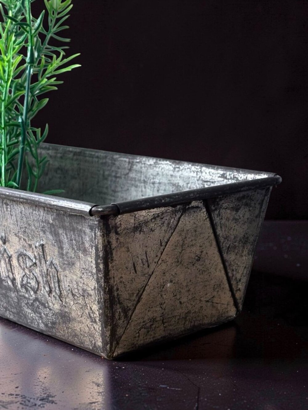 Old English Metal Baking Bread Loaf Envelope Pan Vintage Look Advertising Darken - Picture 3 of 6